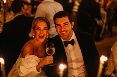 Happy Couple Glass Of Wine