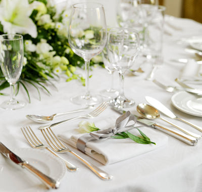 Place Setting With Ribbon on Weddings