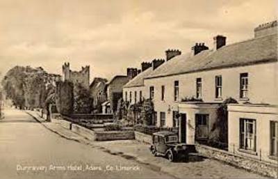 Vintage photo of Dunrave Arms Hotel in Adare